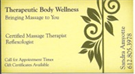 Therapeutic Body Wellness LLC